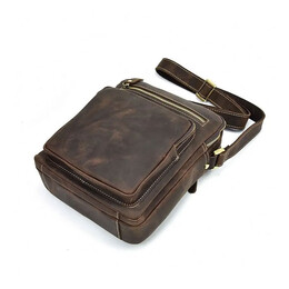 Τσαντάκι ώμου Δερμάτινο Amber Καφέ AM2020