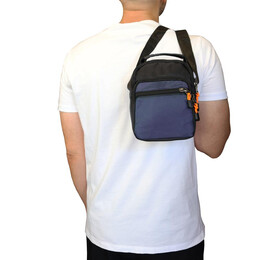 Τσαντάκι Ώμου BENZI Μαύρο/Μπλε BZ5767