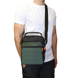 Τσαντάκι Ώμου BENZI Μαύρο/Πράσινο BZ5764