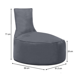 Πουφ Παιδικό Bingo Megapap 100% Αδιάβροχο Χρώμα Γκρι