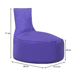 Πουφ Παιδικό Bingo Megapap 100% Αδιάβροχο Χρώμα μωβ