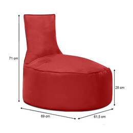 Πουφ Παιδικό Bingo Megapap 100% Αδιάβροχο Χρώμα Κόκκινο