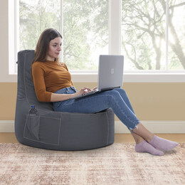 Πουφ eva Megapap 100% Αδιάβροχο Χρώμα Γκρι