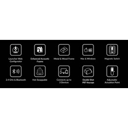 Keychron K2 HE (K2H-J1)Wireless Magnetic Hall Effect RGB Custom Keyboard 75% US Layout shine-through