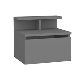 Κομοδίνο Επιτοίχιο Arsen Megapap Χρώμα Ανθρακί 39,8x31,9x35εκ.