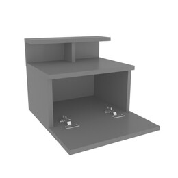 Κομοδίνο Επιτοίχιο Arsen Megapap Χρώμα Ανθρακί 39,8x31,9x35εκ.