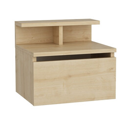 Κομοδίνο Επιτοίχιο Arsen Megapap Χρώμα Φυσικό Οξιάς 39,8x31,9x35εκ.