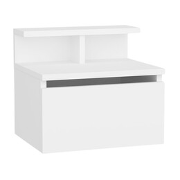 Κομοδίνο Επιτοίχιο Arsen Megapap Χρώμα Λευκό 39,8x31,9x35εκ.