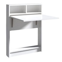 Τραπέζι Επιτοίχιο Πτυσσόμενο Bracke Megapap Χρώμα Λευκό 70x15x96εκ.