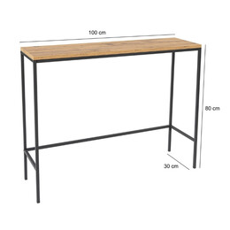 Κονσόλα Canva Megapap Χρώμα Atlantic Pine 100x30x80εκ.