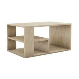 Τραπεζάκι Σαλονιού Rodom Megapap Χρώμα Travertine 80x50x40εκ.