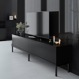 Έπιπλο Τηλεόρασης Lord Megapap Χρώμα Μαύρο 180x30x47εκ.