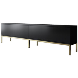 Έπιπλο Τηλεόρασης Lord Megapap Χρώμα Μαύρο - Χρυσό 180x30x47εκ.