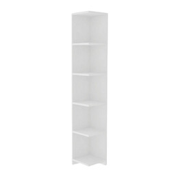 Βιβλιοθήκη Γωνιακή Ravella Megapap Χρώμα Λευκό 25x25x160εκ.