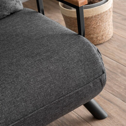 Καναπές - Κρεβάτι Sando Megapap Διθέσιος Υφασμάτινος Χρώμα Ανθρακί 133x78x78εκ.