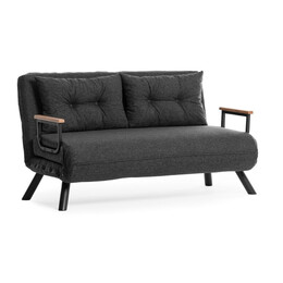 Καναπές - Κρεβάτι Sando Megapap Διθέσιος Υφασμάτινος Χρώμα Ανθρακί 133x78x78εκ.