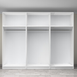 Ντουλάπα Ρούχων Victoria Megapap Εξάφυλλη με Πατάρι Χρώμα Λευκό 300x60x240εκ.