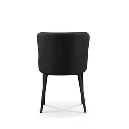 Καρέκλα Τραπεζαρίας Μεταλλική 2τμχ Lion Black Ύφασμα 48x55x50-86εκ.