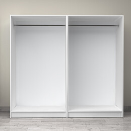 Ντουλάπα Ρούχων Victoria Megapap Τετράφυλλη Χρώμα Λευκό 200x60x181εκ.