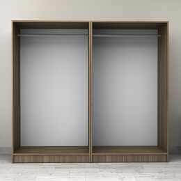 Ντουλάπα Ρούχων Victoria Megapap Τετράφυλλη Χρώμα Καρυδί 200x60x181εκ.