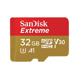 Memory Card Sandisk Extreme Microsdhc 32gb 100/60 Mb/s v30 a1 u3 4k (Sdsqxaf-032g-Gn6ma)
