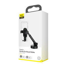 Baseus Βάση Κινητού για το Αυτοκίνητο με Ρυθμιζόμενα Άγκιστρα και Βεντούζα (Μαύρο)