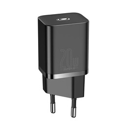 Baseus Γρήγορος Φορτιστής Super si 1c 20w (Μαύρο)
