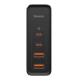 Baseus Φορτιστής Ταξιδιού Gan2 pro Quick 2xusb + 2xusb-c 100w eu (Μαύρο)