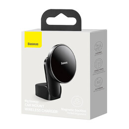 Baseus Βάση Κινητού για το Αυτοκίνητο με Ασύρματο Φορτιστή 15w big Energy για Iphone 12/iphone 13 (Μαύρο)