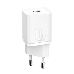 Baseus Γρήγορος Φορτιστής Super si 1c 30w (Λευκό)