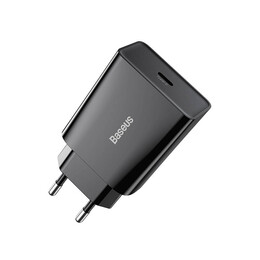Baseus Φορτιστής Speed Mini usb-c, pd, 3a, 20w (Μαύρο)