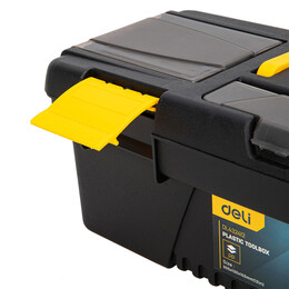 Plastic Tool box Deli Tools Edl432412, 12'' (Yellow)