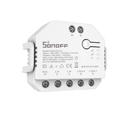 Sonoff Έξυπνος Ενδιάμεσος Διακόπτης Wifi Dual r3 Lite (Λευκό)