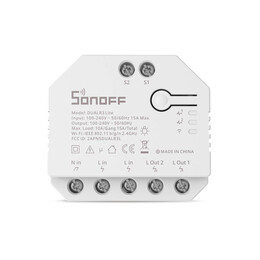 Sonoff Έξυπνος Ενδιάμεσος Διακόπτης Wifi Dual r3 Lite (Λευκό)