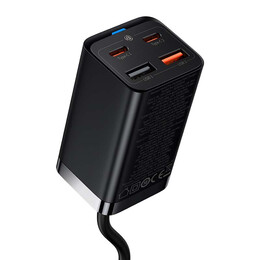Baseus Φορτιστής Gan3 Pro, 2xusb-c, 2xusb, 65w (Μαύρο)