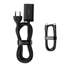 Baseus Φορτιστής Gan3 Pro, 2xusb-c, 2xusb, 65w (Μαύρο)