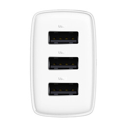Baseus Γρήγορος Φορτιστής 3xusb 17w (Λευκό)