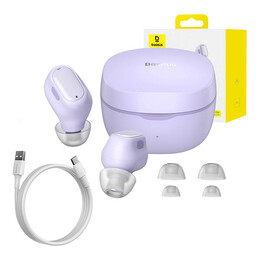 Baseus Ασύρματα Ακουστικά tws Bowie Wm01 (Λιλά)