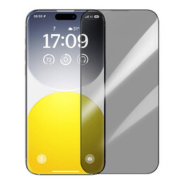 Baseus Προστατευτικό Οθόνης Tempered Glass Sapphire με Φίλτρο Ιδιωτικότητας για Iphone 15 pro (Διαφανές)