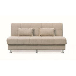 FELINA LIGHT BROWN ΥΦΑΣΜΑ 3ΘΕΣΙΟΣ ΚΑΝΑΠΕΣ/ΚΡΕΒΑΤΙ ΜΕ ΑΠΟΘ.ΧΩΡΟ 180X90εκ.