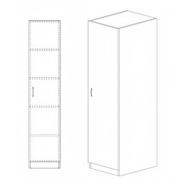 Ντουλάπα ArteLibre MARGRETE Γκρι Μοριοσανίδα 48x40x180cm