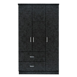 Ντουλάπα ArteLibre FRITILLARIA Μαύρο Μοριοσανίδα 89x42x181cm