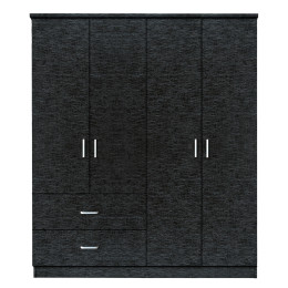 Ντουλάπα ArteLibre HOYA WAX Μαύρο Μοριοσανίδα 119x42x181cm