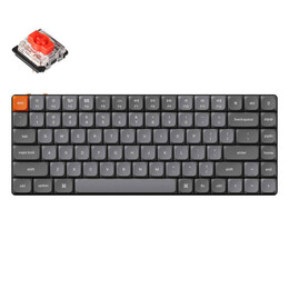 Keychron k3 max Qmk/via rgb low-Profile Ultra-Slim red Switch Ασύρματο Μηχανικό Πληκτρολόγιο με Κόκκινο Διακόπτη