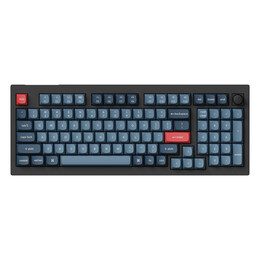 Keychron v5 max Qmk/via rgb Knob red Switch Ασύρματο Μηχανικό Πληκτρολόγιο (Μαύρο)