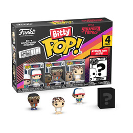 Funko Bitty Pop! 4-Pack: Stranger Things - Dustin, Lucas, Eleven (With Electrodes), Mystery Pop! Vinyl Figures