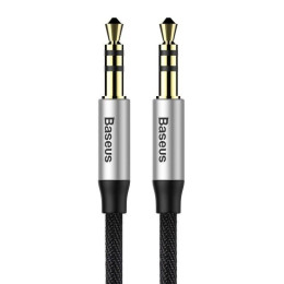 Baseus Καλώδιο Ήχου Yiven Mini Jack 3.5mm Aux, 1m (Μαύρο/ασημί)