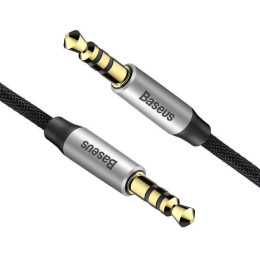 Baseus Καλώδιο Ήχου Yiven Mini Jack 3.5mm Aux, 1m (Μαύρο/ασημί)