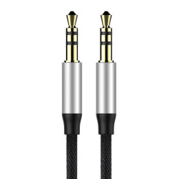 Baseus Καλώδιο Ήχου Yiven Mini Jack 3.5mm Aux, 1m (Μαύρο/ασημί)