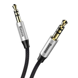 Baseus Καλώδιο Ήχου Yiven Mini Jack 3.5mm Aux, 1m (Μαύρο/ασημί)